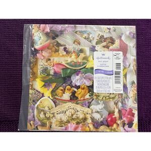 Hallmark wrapping paper easter victorian revival pastel 1980s